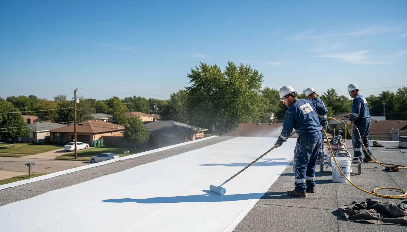 Commercial roof coating in Panna Maria, TX near me